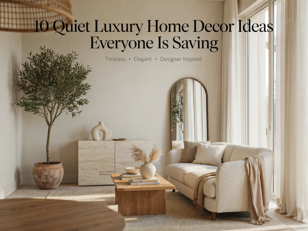 10 Quiet Luxury Home Decor Ideas Everyone Is Saving