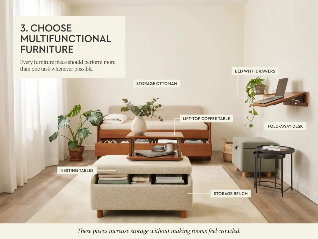 Choose Multifunctional Furniture