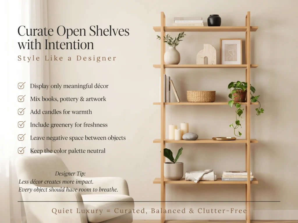 Curate Open Shelves with Intention