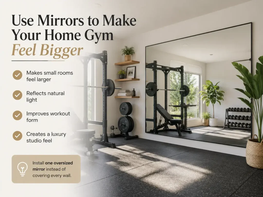 Maximize space with mirrors in gyms
