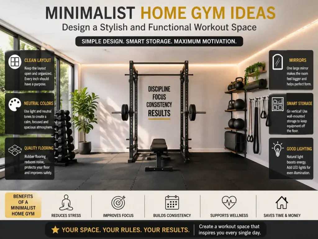 Modern minimalist home gym design tips
