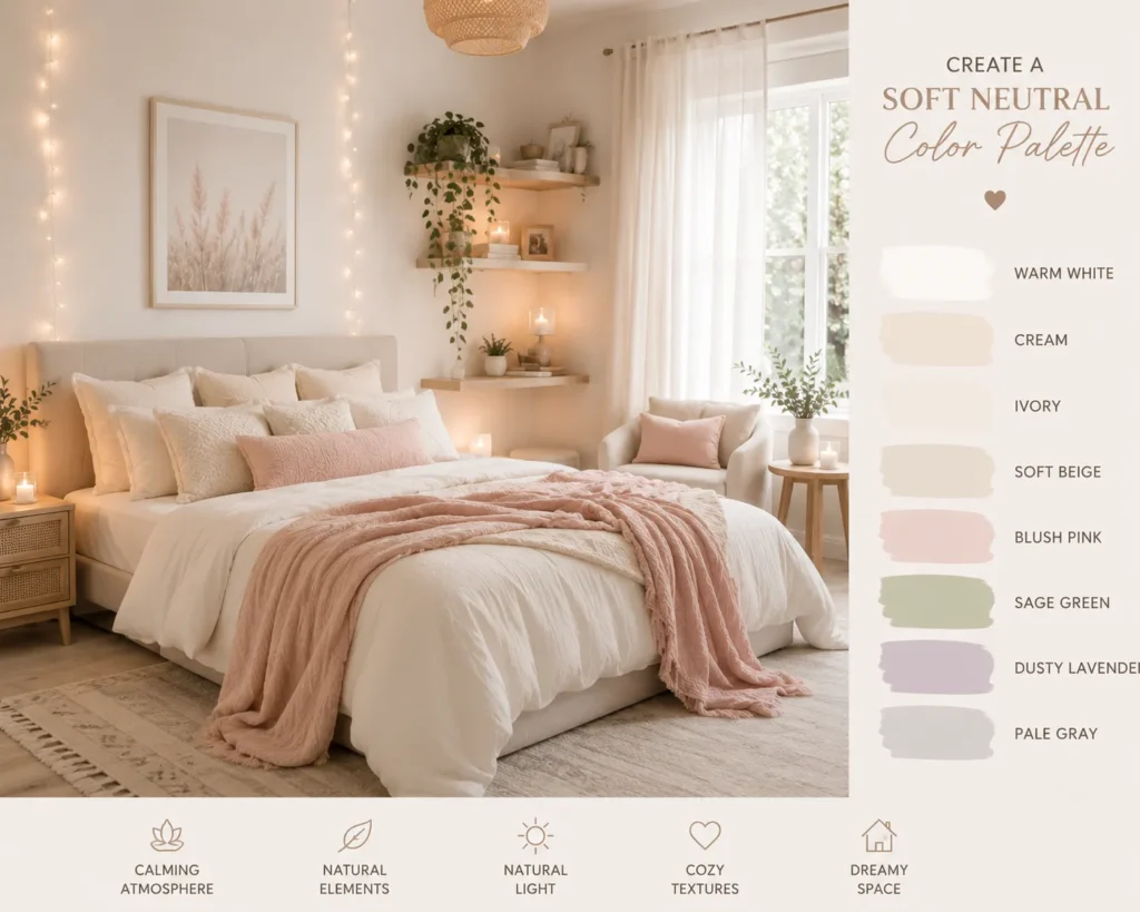 bedroom with soft neutrals