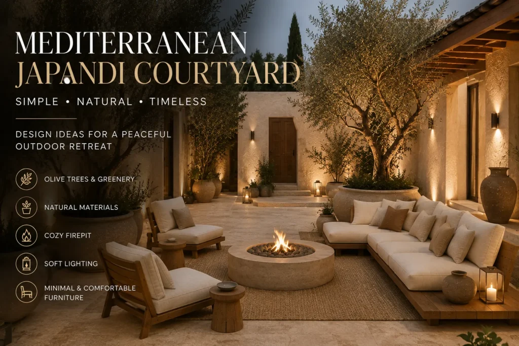 Mediterranean Japandi Courtyard